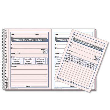 Rediform® Desk Saver Line Wirebound Message Book, Two-part Carbonless, 6.25 X 4.25, 1-page, 50 Forms freeshipping - TVN Wholesale